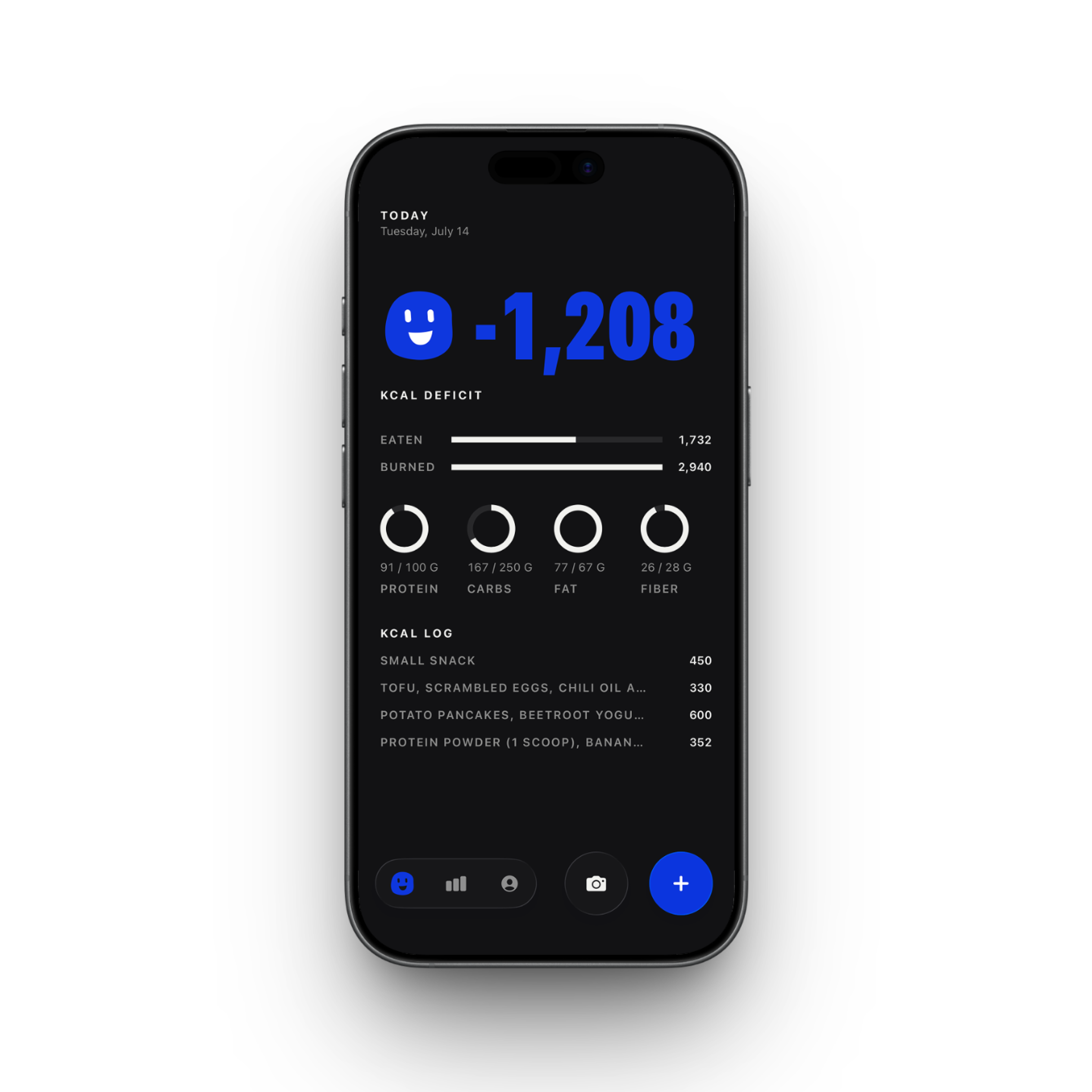 App in dark mode