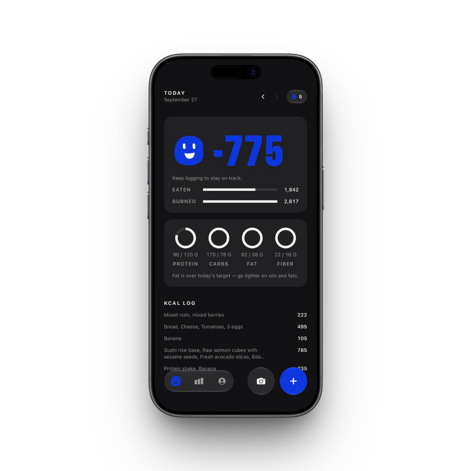 App in dark mode